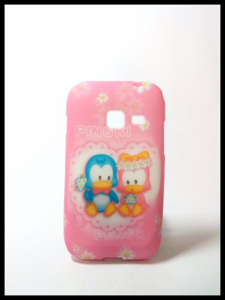 Capa para Celular Samsung Galaxy Y- Pinguim Rosa