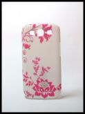 Capa para Celular Samsung Galaxy s3-Flor Rosa C/ strass
