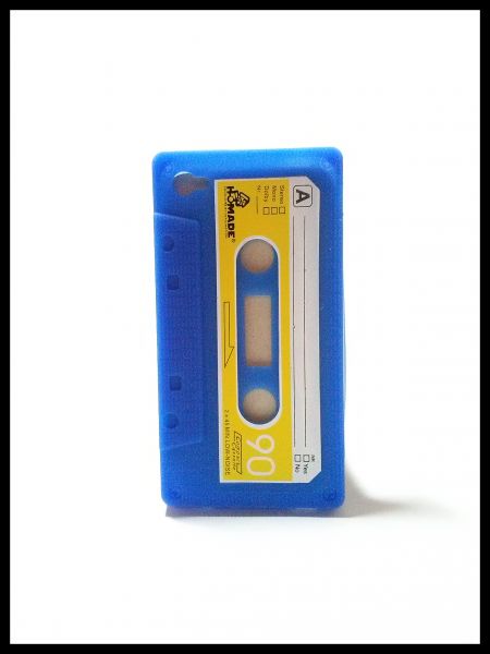 Capa para Iphone 4-Fita K7 Retro-Azul Escuro
