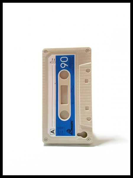 Capa para Iphone 4-Fita K7 Retro-Branca